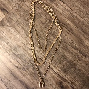 super trendy lock necklace/chain